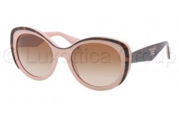 Image of Prada PR12PS Single Vision Prescription Sunglasses PR12PS-MAL1Z1-5420 - Lens Diameter 54 mm, Frame Color Havana / Pink
