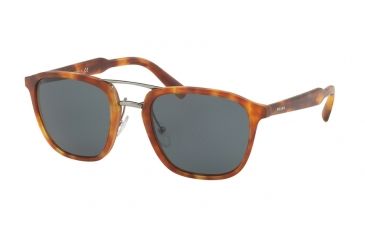 Image of Prada PR12TS Sunglasses HAJ2K1-54 - Matte Light Havana Frame, Grey Lenses
