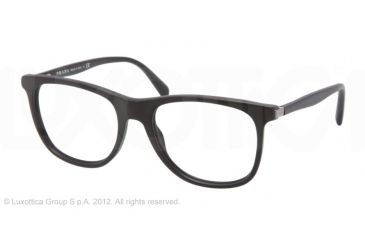 Image of Prada PR13PV Progressive Prescription Eyeglasses 1BO1O1-52 - Matte Black Frame, Demo Lens Lenses