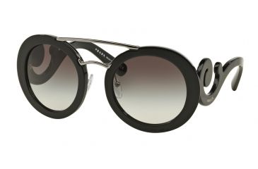 Image of Prada PR13SS Progressive Prescription Sunglasses PR13SS-1AB0A7-54 - Lens Diameter 54 mm, Frame Color Black
