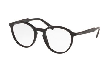 Image of Prada PR13TV Eyeglass Frames 1BO1O1-49 - Matte Black