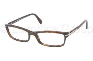 Image of Prada PR14NV Eyeglass Frames 2AU1O1-5200 - Havana Frame