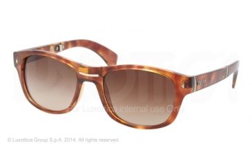 Image of Prada PR14OS Bifocal Prescription Sunglasses PR14OS-4BW0B3-54 - Lens Diameter 54 mm, Frame Color Light Havana