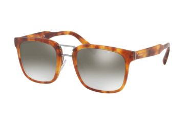 Image of Prada PR14TS Bifocal Prescription Sunglasses PR14TS-HAJ4S1-53 - Lens Diameter 53 mm, Frame Color Matte Light Havana