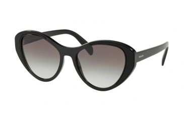 Image of Prada PR14US Sunglasses 1AB0A7-55 - Black Frame, Grey Gradient Lenses