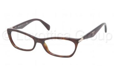 Image of Prada PR15PV Eyeglass Frames 2AU1O1-5516 - Havana Frame