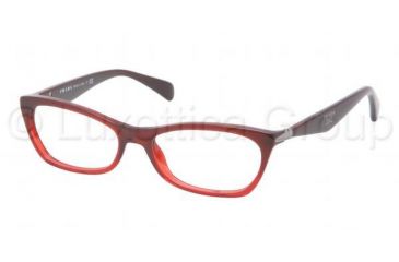 Image of Prada PR15PV Eyeglass Frames MAX1O1-5316 - Bordeaux Gradient Red Frame, Demo Lens Lenses
