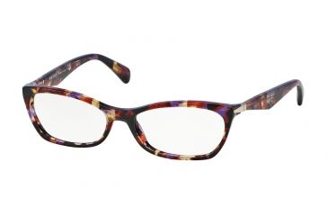 Image of Prada PR15PV Eyeglass Frames PDN1O1-53 - Spotted Violet Havana Frame