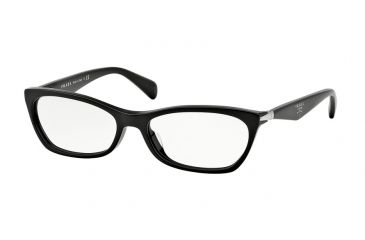 Image of Prada PR15PVA Eyeglass Frames 1AB1O1-55 - Black Frame