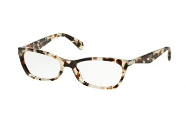 Image of Prada PR15PVA Eyeglass Frames UAO1O1-55 - Spotted Opal Brown Frame