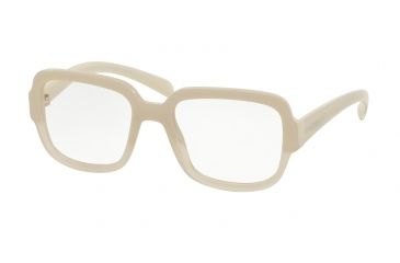 Image of Prada PR15RV Eyeglass Frames TKO1O1-53 - Opal Ivory On Matte Ivory Frame