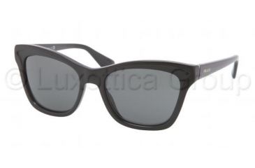 Image of Prada PR16PS Progressive Prescription Sunglasses PR16PS-1AB1A1-5418 - Lens Diameter 54 mm, Frame Color Black