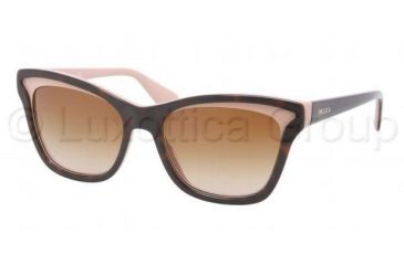 Image of Prada PR16PS Progressive Prescription Sunglasses PR16PS-MAL1Z1-5418 - Lens Diameter 54 mm, Frame Color Havana / Pink