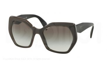 Image of Prada PR16RS Bifocal Prescription Sunglasses PR16RS-UAM0A7-56 - Lens Diameter 56 mm, Frame Color Opal Brown On Brown