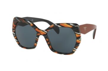 Image of Prada PR16RS Bifocal Prescription Sunglasses PR16RS-VAN9K1-56 - Lens Diameter 56 mm, Frame Color Sheaves Grey Orange