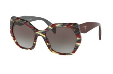 Image of Prada PR16RS Bifocal Prescription Sunglasses PR16RS-VAP0A7-56 - Lens Diameter 56 mm, Frame Color Sheaves Bordeaux Green