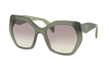 Image of Prada PR16RSF Sunglasses UEI4P2-59 - Opal Dark Green Frame, Grey Gradient Lenses