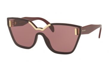 Image of Prada PR16TS Single Vision Prescription Sunglasses PR16TS-TY7098-48 - Lens Diameter 48 mm, Frame Color Bordeaux