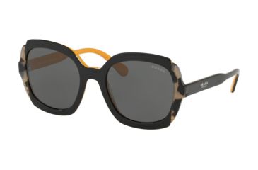 Image of Prada PR16US Progressive Prescription Sunglasses, 54mm, Top Black Yellow/Grey Havana, PR16US-CCO1A1-54-PRO