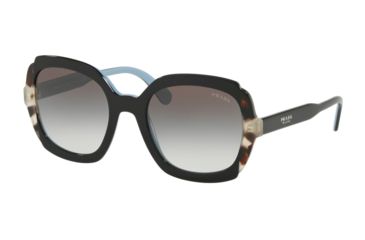 Image of Prada PR16US Progressive Prescription Sunglasses, 54mm, Black Azure/Spotted Brown, PR16US-KHR0A7-54-PRO