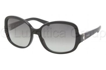 Image of Prada PR17NS Single Vision Prescription Sunglasses PR17NS-1AB3M1-5717 - Frame Color Black, Lens Diameter 57 mm
