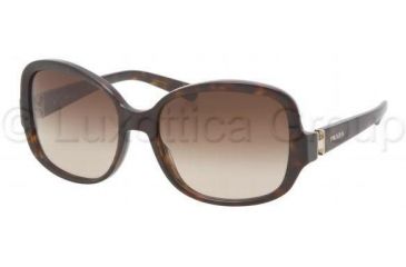 Image of Prada PR17NS Single Vision Prescription Sunglasses PR17NS-2AU6S1-5717 - Lens Diameter 57 mm, Frame Color Havana