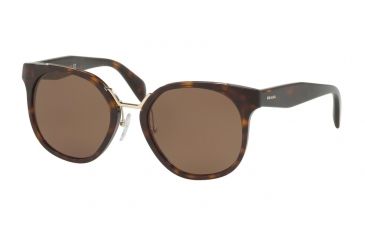 Image of Prada PR17TS Single Vision Prescription Sunglasses PR17TS-2AU8C1-53 - Lens Diameter 53 mm, Frame Color Havana