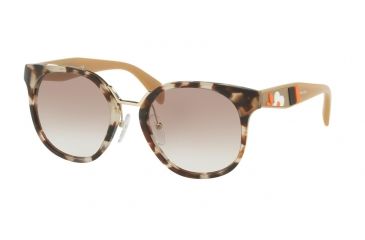 Image of Prada PR17TS Single Vision Prescription Sunglasses PR17TS-UAO1L0-53 - Lens Diameter 53 mm, Frame Color Spotted Opal Brown