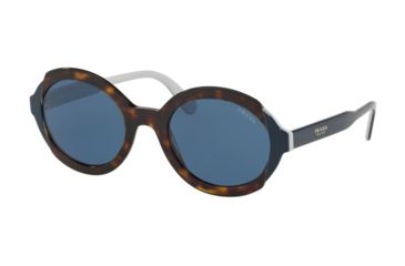 Image of Prada PR17USF Bifocal Prescription Sunglasses PR17USF-W3C1V1-53 - Lens Diameter 53 mm, Frame Color Havana/Top Blue/Grey
