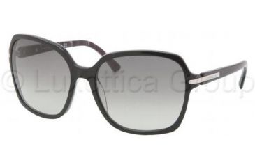 Image of Prada PR18NS Sunglasses BF53M1-6117 - Top Black/Mimetic Gray Gray Gradient