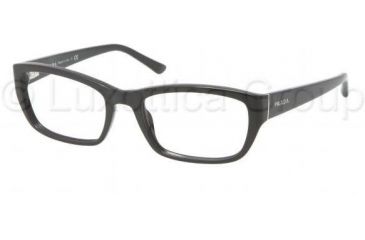 Image of Prada PR18OV Single Vision Prescription Eyeglasses 1AB1O1-5418 - Black Frame