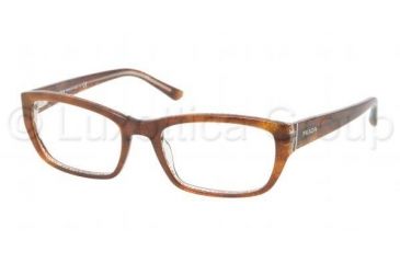 Image of Prada PR18OV Single Vision Prescription Eyeglasses BF41O1-5418 - , Demo Lens Lenses