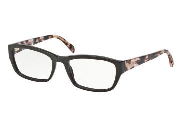 Image of Prada PR18OV Prescription Eyeglasses DHO1O1-52 - Dark Brown Frame