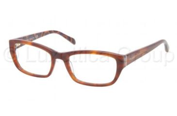 Image of Prada PR18OV Single Vision Prescription Eyeglasses MAU1O1-5418 - , Demo Lens Lenses