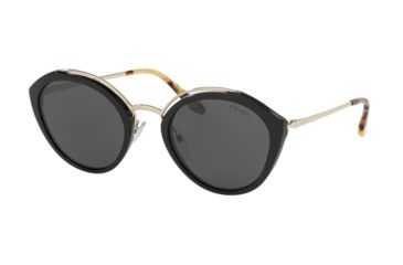 Image of Prada PR18US Bifocal Prescription Sunglasses, 53mm, Black/pale Gold, PR18US-1AB5S0-53-BI
