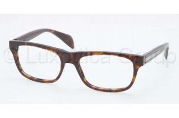 Image of Prada PR19PV Bifocal Prescription Eyeglasses 2AU1O1-5518 - Havana Frame