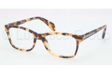 Image of Prada PR19PV Bifocal Prescription Eyeglasses 7S01O1-5318 - Medium Havana Frame, Demo Lens Lenses