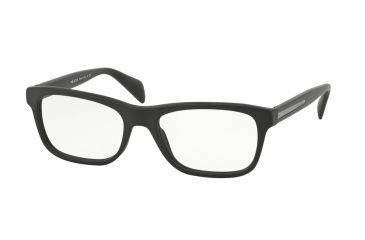 Image of Prada PR19PV Bifocal Prescription Eyeglasses TV41O1-53 - Matte Brushed Silver Frame