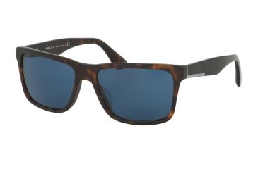 Image of Prada PR19SS Single Vision Prescription Sunglasses PR19SS-HAQ5P2-59 - Lens Diameter 59 mm, Frame Color Matte Havana