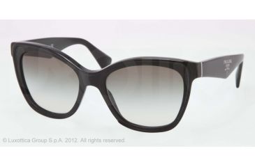 Image of Prada PR20PS Progressive Prescription Sunglasses PR20PS-1AB0A7-56 - Lens Diameter 56 mm, Frame Color Black