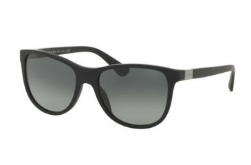 Image of Prada PR20SSF Bifocal Prescription Sunglasses PR20SSF-1BO2D0-58 - Lens Diameter 58 mm, Frame Color Matte Black