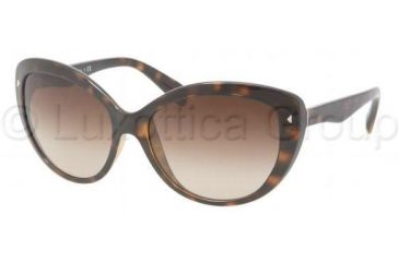 Image of Prada PR21NS Sunglasses 2AU6S1-5816 - Havana Frame, Brown Gradient Lenses, 58mm Lens Diameter