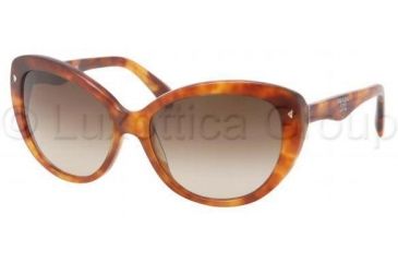 Image of Prada PR21NS Sunglasses 4BW6S1-5816 - Light Havana Frame, Brown Gradient Lenses