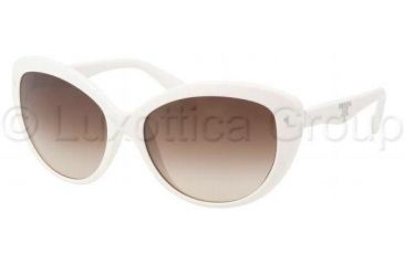 Image of Prada PR21NS Sunglasses 7S36S1-5816 - Ivory Frame, Brown Gradient Lenses, 58mm Lens Diameter
