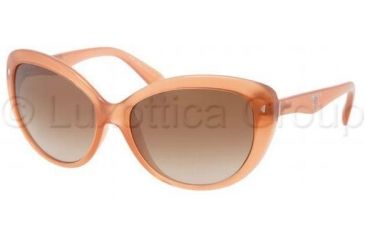 Image of Prada PR21NS Sunglasses GAC1Z1-5816 - Opal Pink Frame, Brown Gradient Lenses