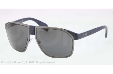 Image of Prada PR21PS Sunglasses MA31A1-58 - Matte Blue/matte Gunmetal Frame, Gray Gradient Lenses