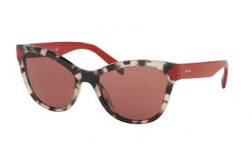Image of Prada PR21SS Sunglasses UAO0A0-56 - Spotted Brown Opal Frame, Dark Violet Lenses
