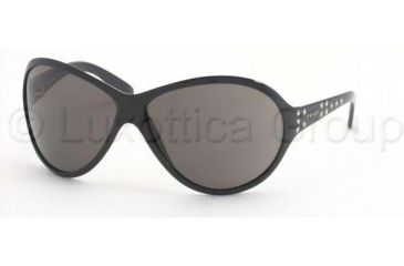 Image of Prada PR22GS Sunglasses 1AB1A1-6513 - Gloss Black Gray