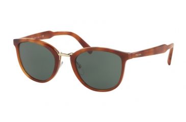 Image of Prada PR22SS Sunglasses USE3O1-52 - Striped Light Brown Frame
