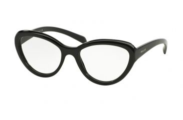 Image of Prada PR25RV Bifocal Prescription Eyeglasses 1AB1O1-52 - Black Matte Inside Frame